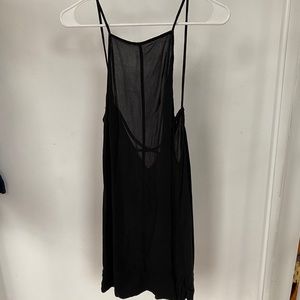 Free People Intimates Low Back Black Slip Dress